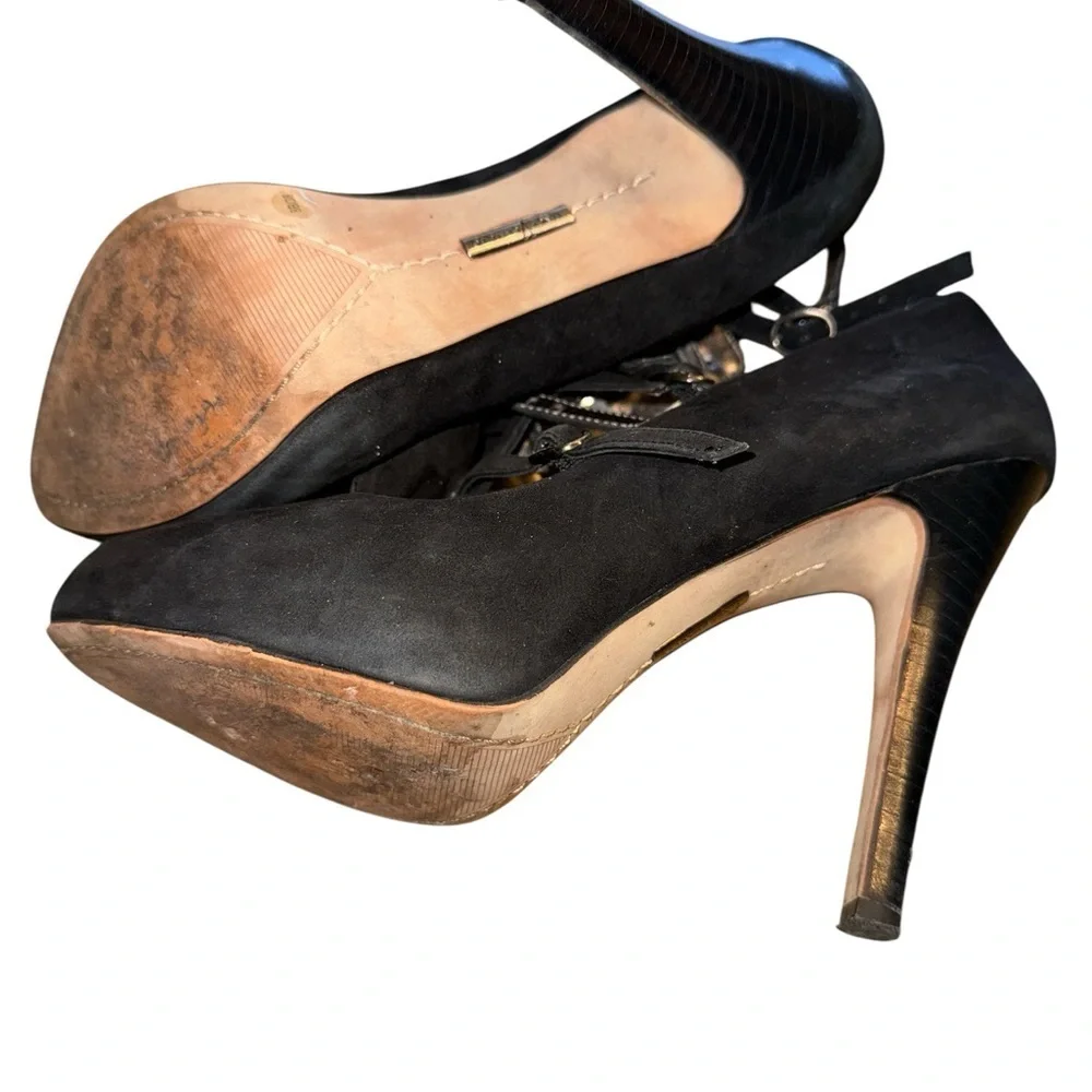 Vince Camuto Women's Marcia High Heel Round Toe Suede Shoes - Picture 7 of 7
